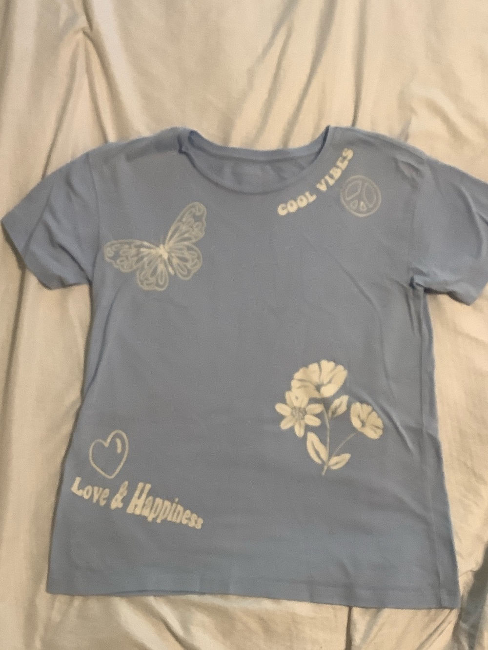 wonder nation Light Blue Short Sleeve Graphic Tee